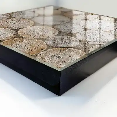 Harmonieus patroon van houten cirkels