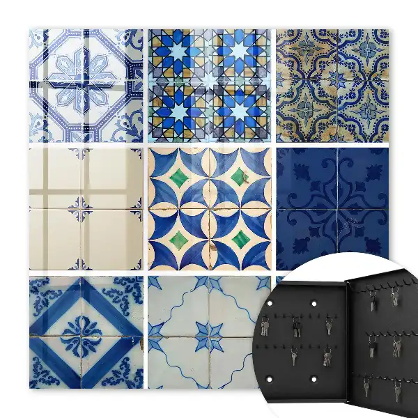 Azulejos tegels met blauwe accenten