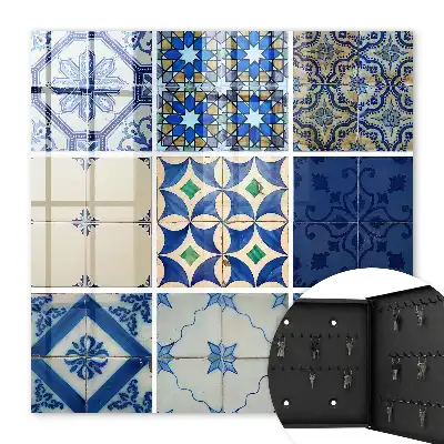 Azulejos tegels met blauwe accenten