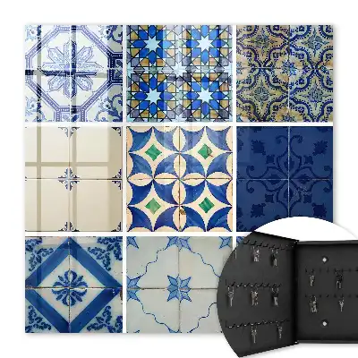 Azulejos tegels met blauwe accenten