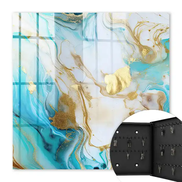 Turquoise patronen in een dynamische compositie