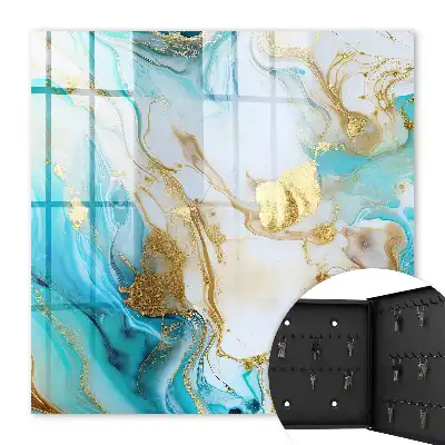 Turquoise patronen in een dynamische compositie