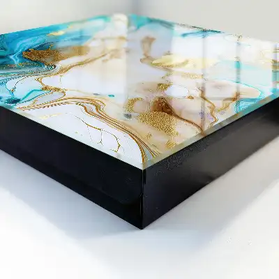 Turquoise patronen in een dynamische compositie