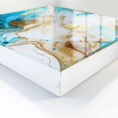 Turquoise patronen in een dynamische compositie
