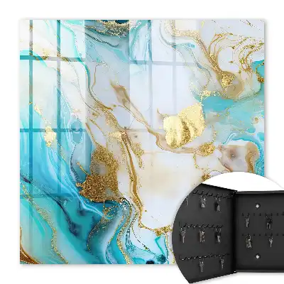 Turquoise patronen in een dynamische compositie