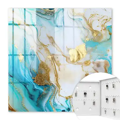 Turquoise patronen in een dynamische compositie