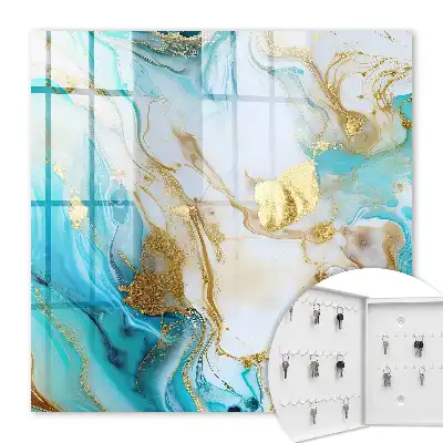 Turquoise patronen in een dynamische compositie