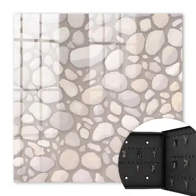 Beige behang met steenstructuur