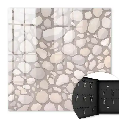 Beige behang met steenstructuur
