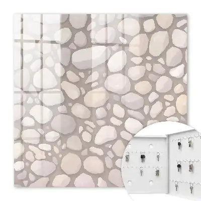 Beige behang met steenstructuur