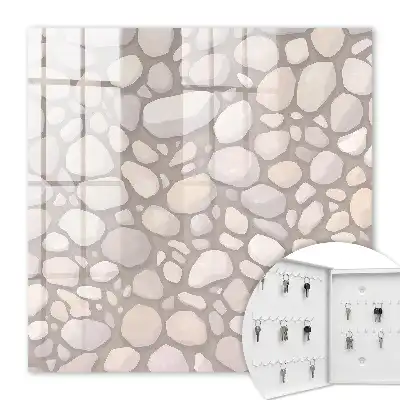Beige behang met steenstructuur