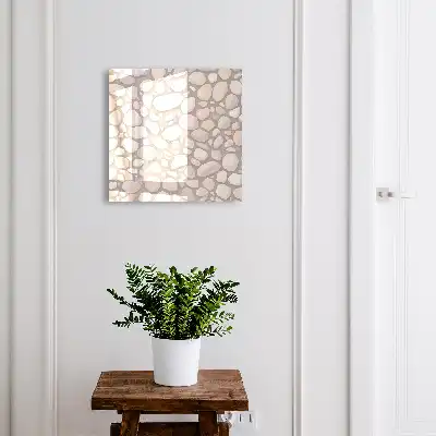 Beige behang met steenstructuur