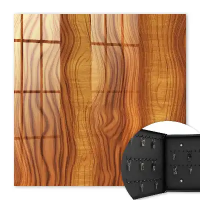 Houten golven in bruine tinten