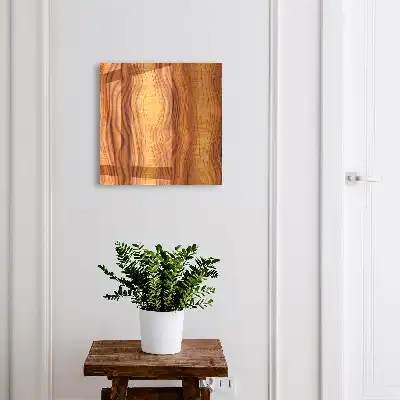 Houten golven in bruine tinten