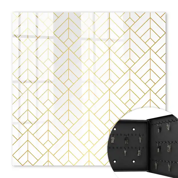 Stijlvolle wanddecoratie met geometrische vormen in heldere kleuren