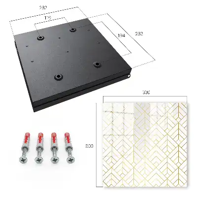 Stijlvolle wanddecoratie met geometrische vormen in heldere kleuren