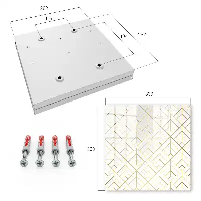 Stijlvolle wanddecoratie met geometrische vormen in heldere kleuren