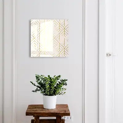 Stijlvolle wanddecoratie met geometrische vormen in heldere kleuren