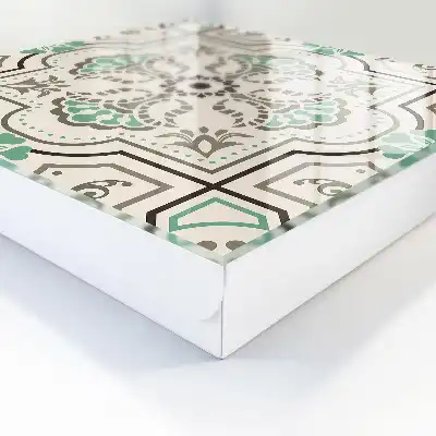 Geometrische decoratie met plantenaccenten