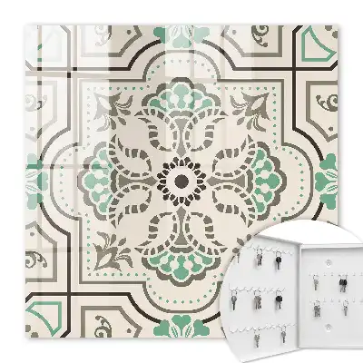 Geometrische decoratie met plantenaccenten