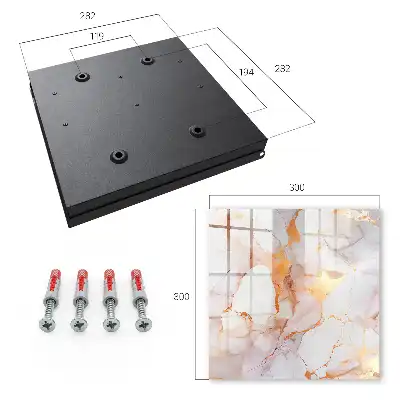 Marmeren bijzettafel met koperen accenten