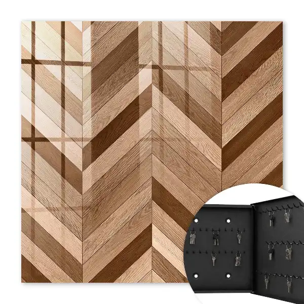 Houten visgraatvloer met dynamisch patroon