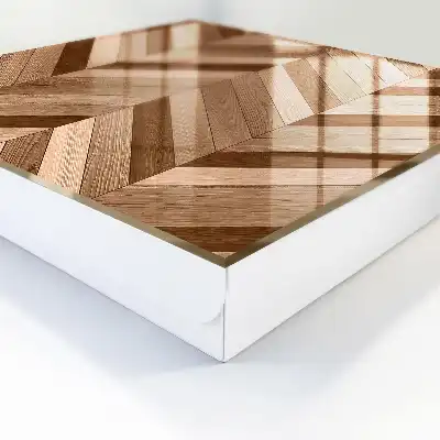 Houten visgraatvloer met dynamisch patroon
