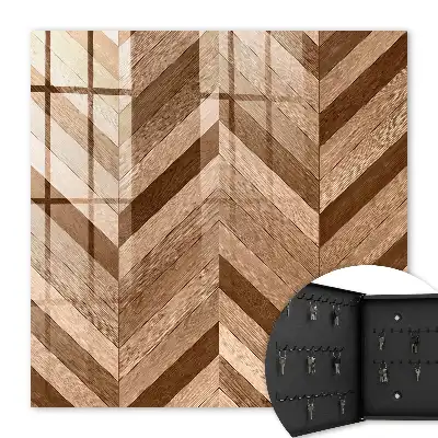 Houten visgraatvloer met dynamisch patroon
