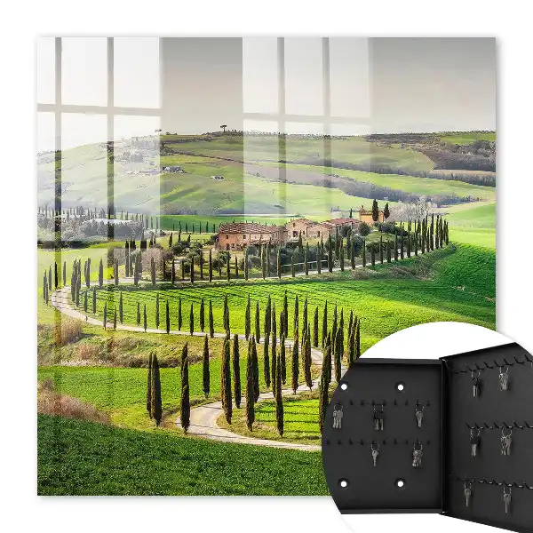 Toscaans landschap met heuvels en cipressen