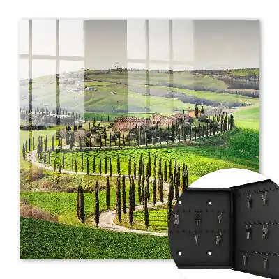 Toscaans landschap met heuvels en cipressen