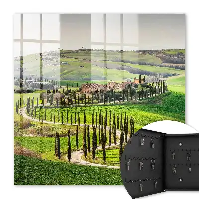 Toscaans landschap met heuvels en cipressen