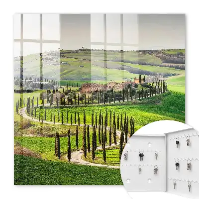 Toscaans landschap met heuvels en cipressen
