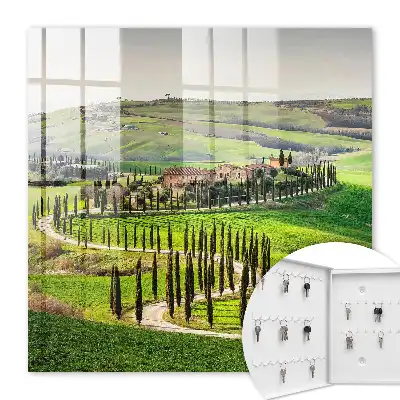 Toscaans landschap met heuvels en cipressen