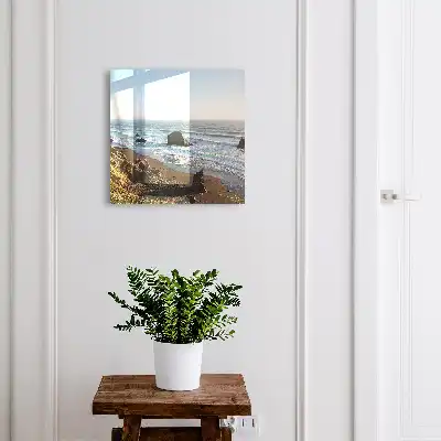 Kustlandschap met blauwe oceaan