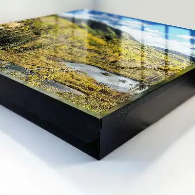 Herfstlandschap met blauwe lucht