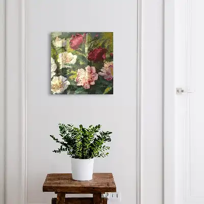 Kleurrijke bloemen op een groene achtergrond