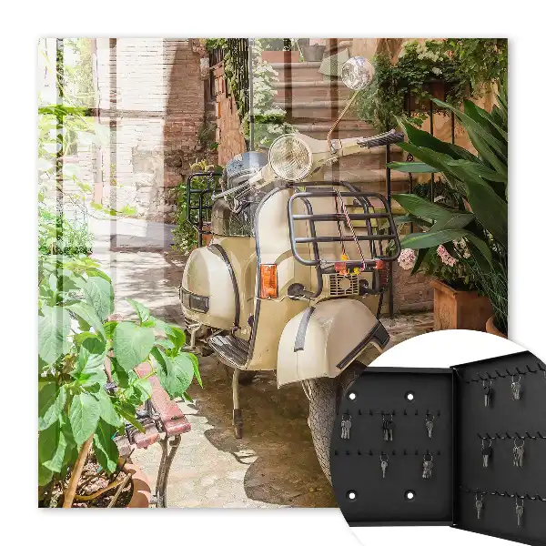 Muurdecoratie met Italiaanse straat in het groen