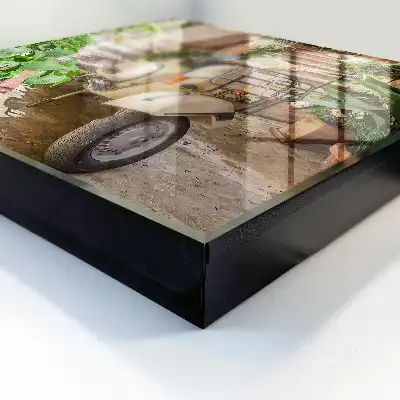 Muurdecoratie met Italiaanse straat in het groen