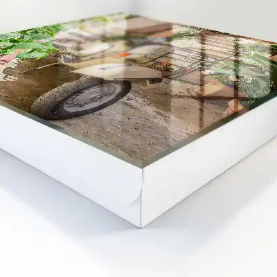 Muurdecoratie met Italiaanse straat in het groen