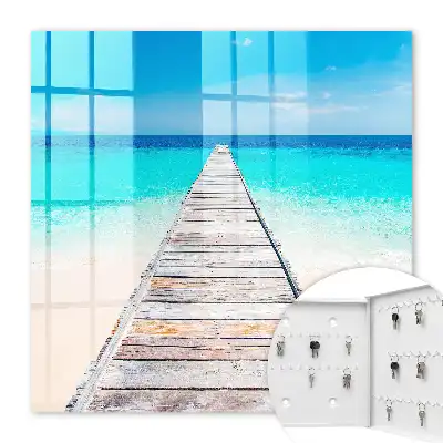Het toevluchtsoord aan zee in de turquoise oceaan