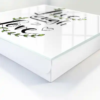 Positieve typografie met bloemenaccenten