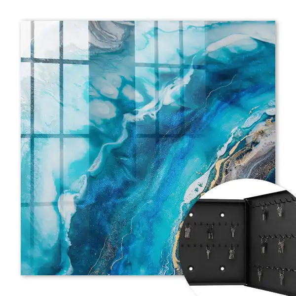 Turquoise patroon met witte accenten
