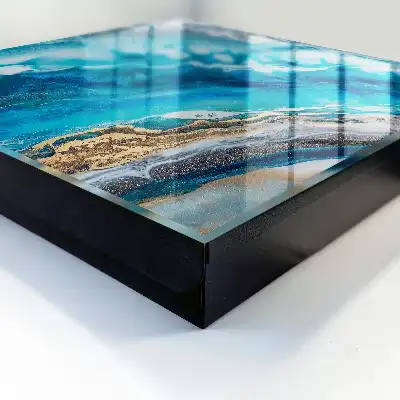 Turquoise patroon met witte accenten