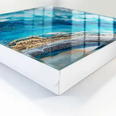 Turquoise patroon met witte accenten