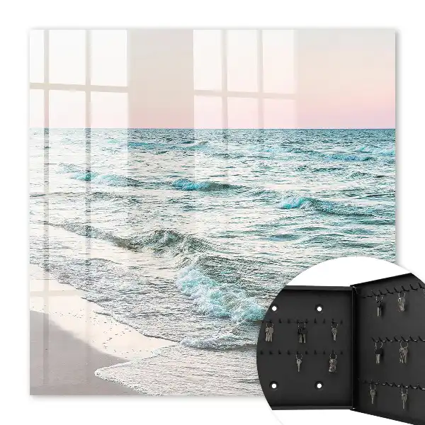 Zeegolven bij zonsondergang