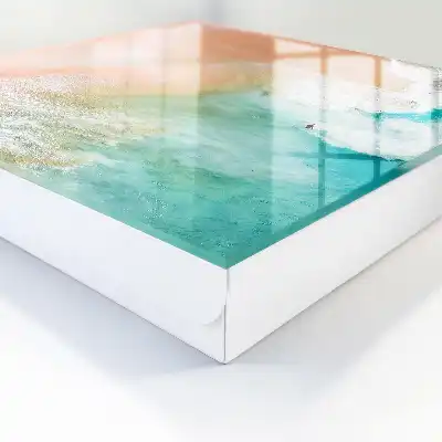 Turquoise strandgolven in beweging