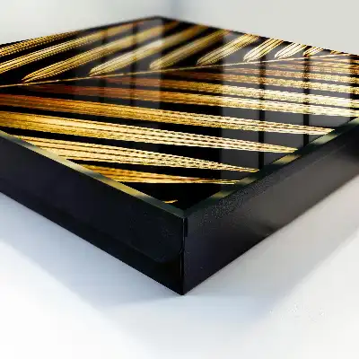 Elegant blad op een zwarte achtergrond