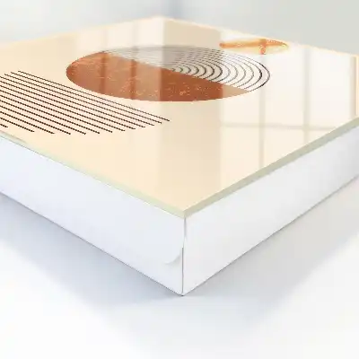 Retro geometrische vormen op een beige achtergrond