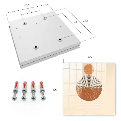 Retro geometrische vormen op een beige achtergrond