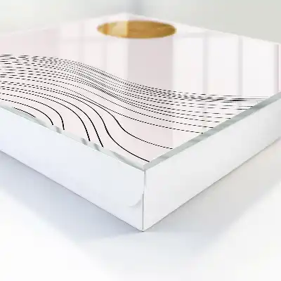 Golven en een lichtcirkel op de achtergrond